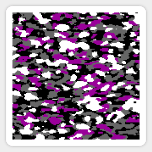 Purple Camo pattern digital Camouflage Sticker